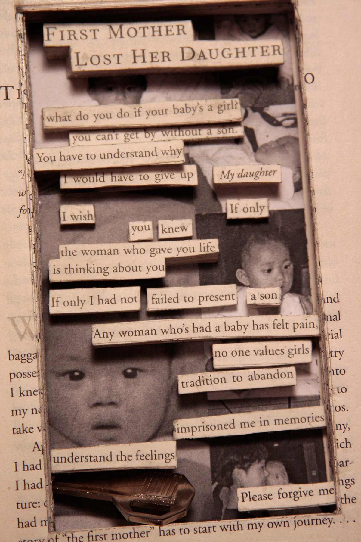 book art altered book adoption china Autobiography mothers DAUGHTER Spatial Dynamics international adoption xinran