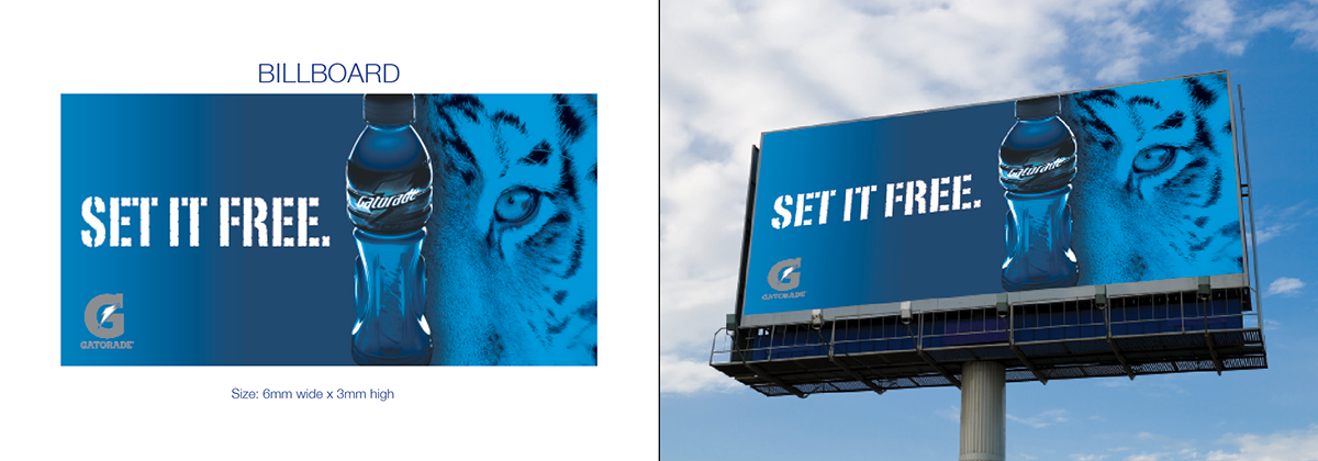 gatorade tiger blue sports energy drink Web Banner Adshell billboard