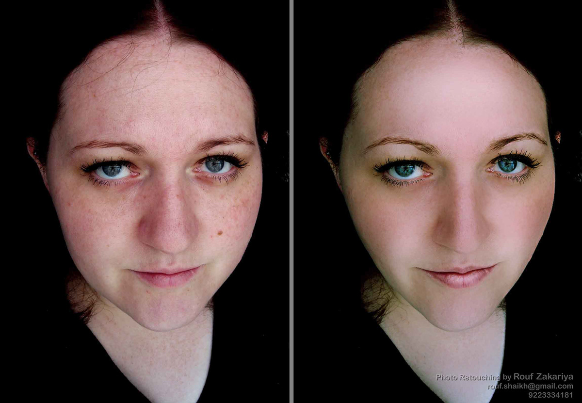 photo retouching skin rendering color correction