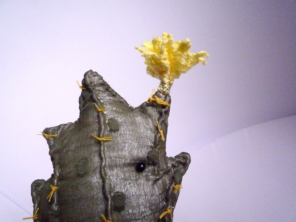 bird cactus cacti textile sculpture bird sculpture textile creature