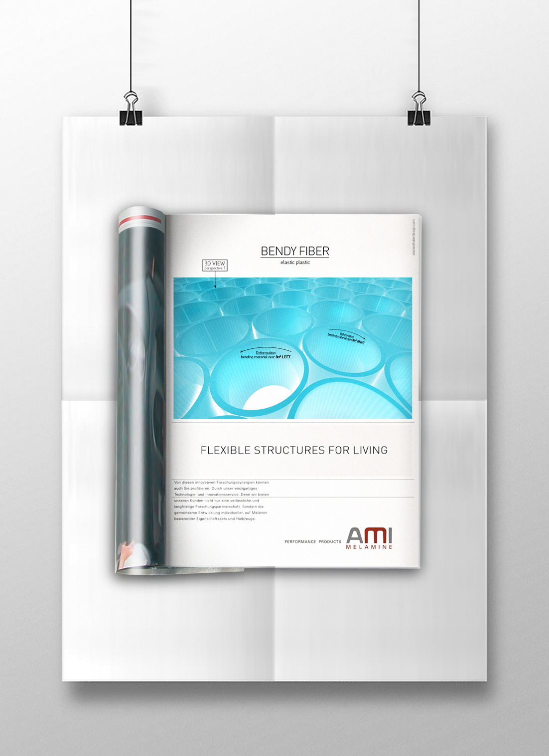 3D Modelling print ad folder 3d design advert commercial inserat