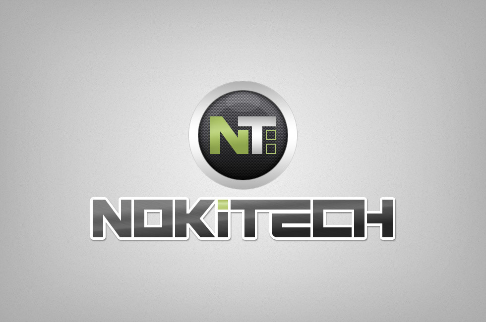 Nokitech Logo Design Brushed Metal Logo
