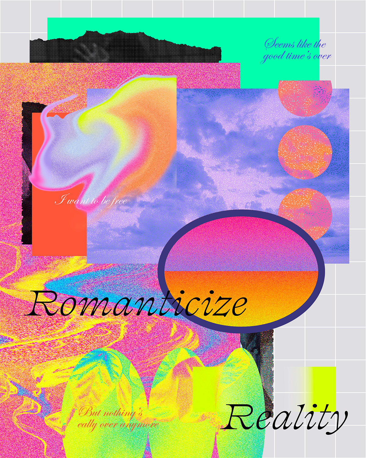 abstract album art Album design collage Duotone Glitch gradient New York poster vinyl