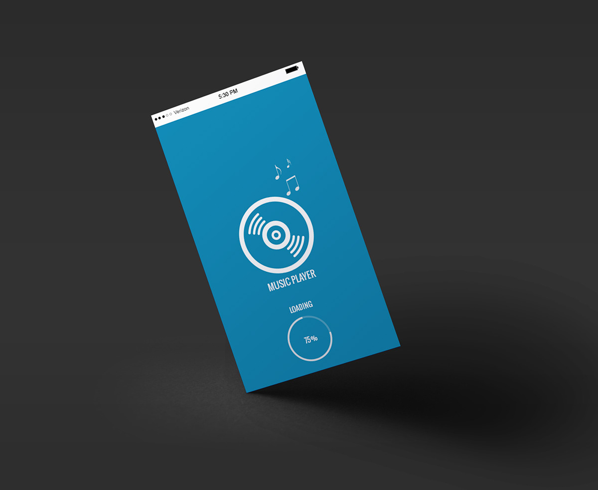 graphic UI ux interaction design photoshop Music Player app appstore ios windows8 smartphones iphone 5 iphone 5s