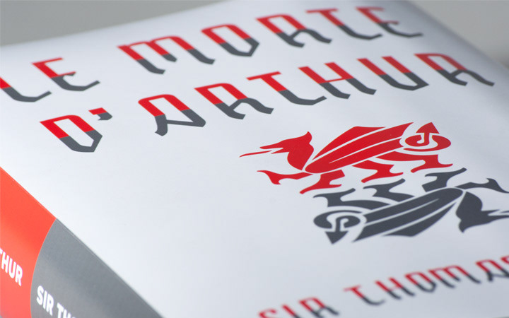 le morte d'arthur  book design contemporary  two sides  playing card custom typography  typography  kings Pendragon arthur King Arthur book