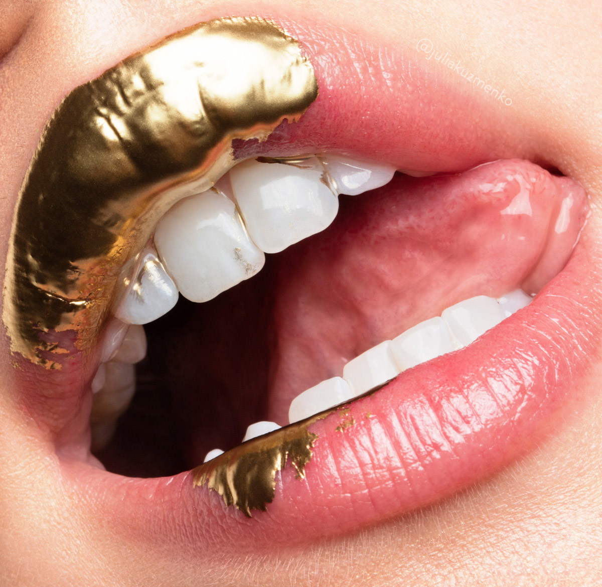 beauty makeupart makeup art makeup artist golden lips lips dripping gold golden makeup editorial editorial makeup