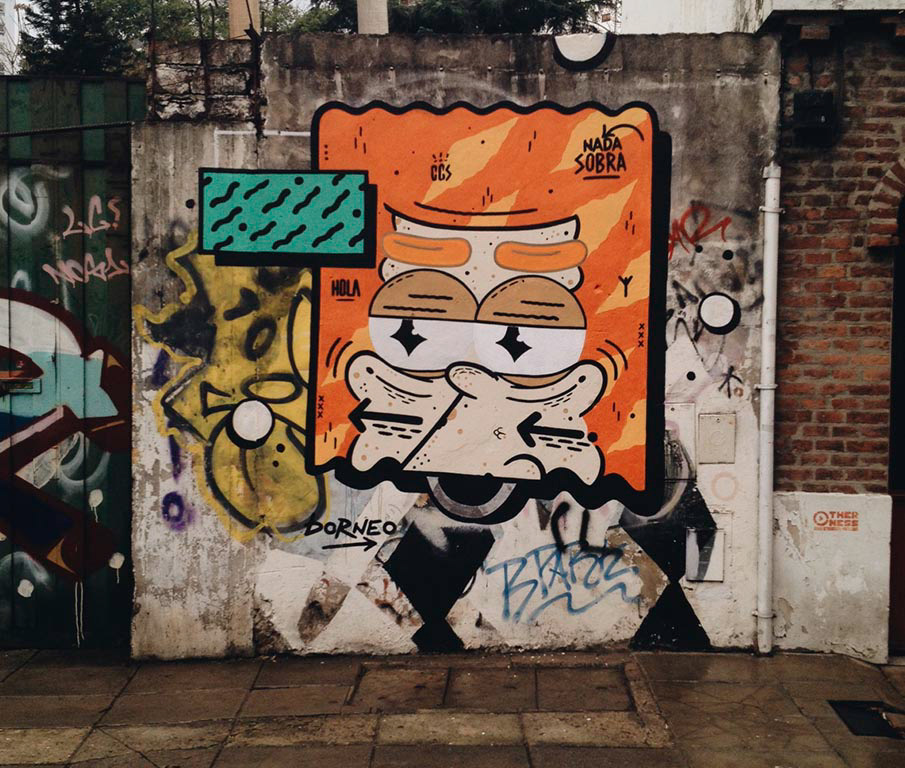 Calle streetart arte Borneo buenosaires Barbas dragon Mono streetartist