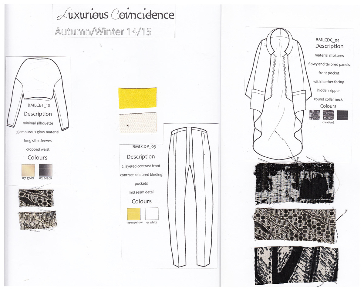fashion design textile flat sketches moodboard 60s 70s colour textile manipulation styling  luxury aw14/15