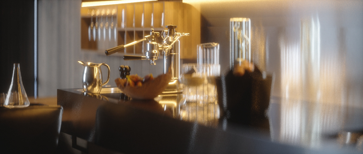 archviz Arclinea CGI Interior kitchen product rendering visualization