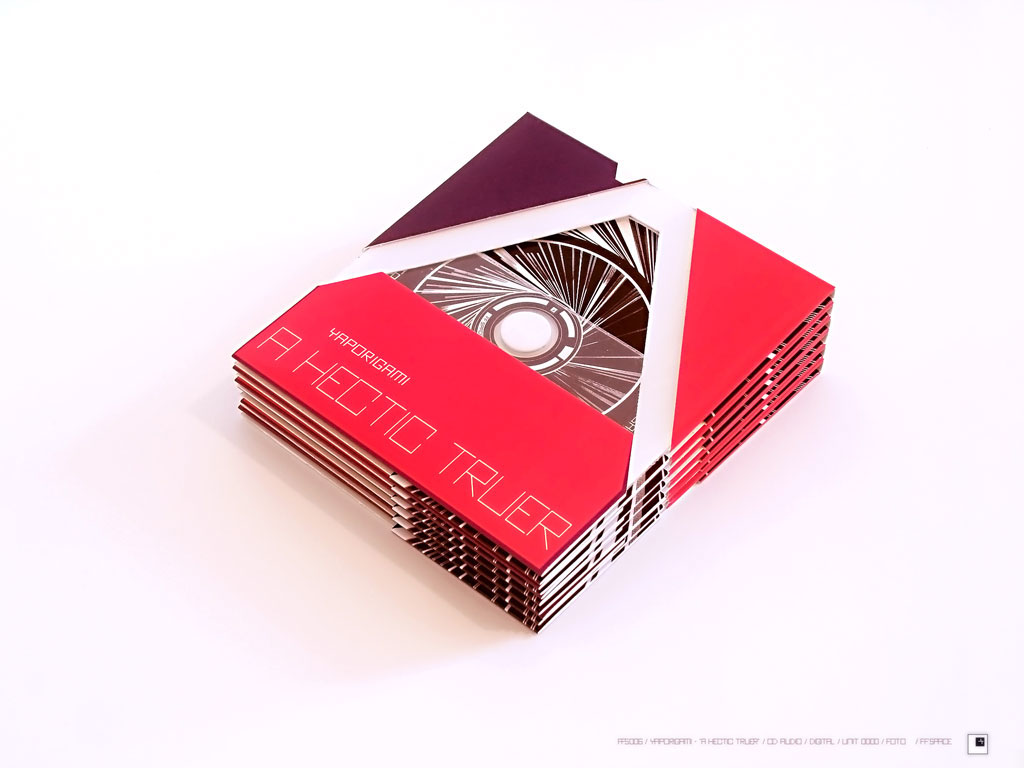 Yaporigami cd Audio digital artwork package cover ff`space generativ abstract Minimalism Andrey Yamkovoy Yu Miyashita v4w.enko A Hectic Truer