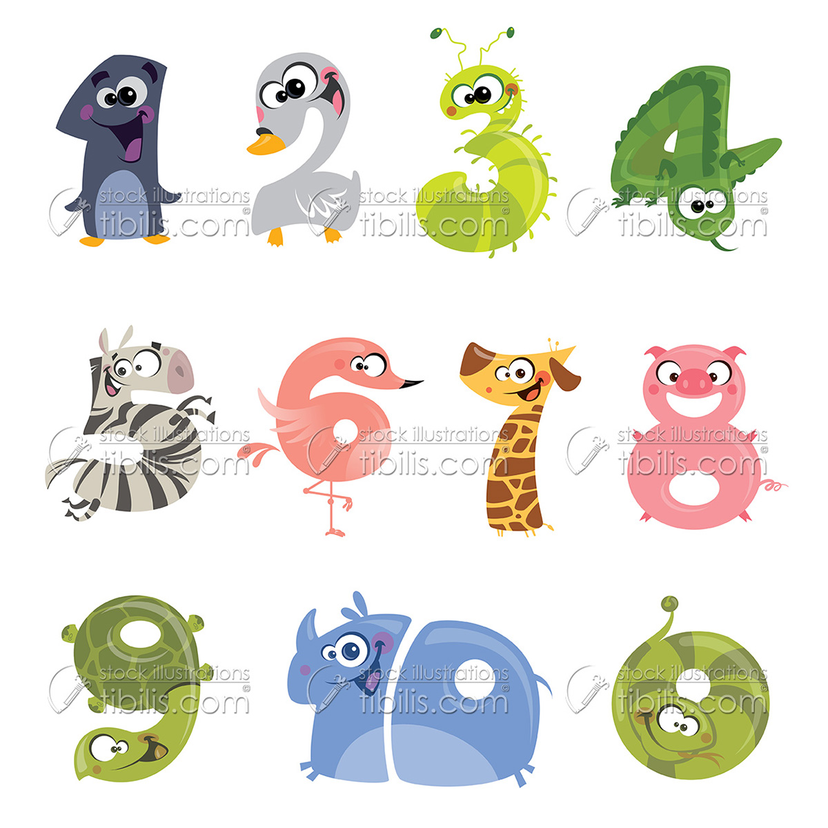animals numbers count counting cartoon numbers funny learning cartoon Cartoons cartoon animals