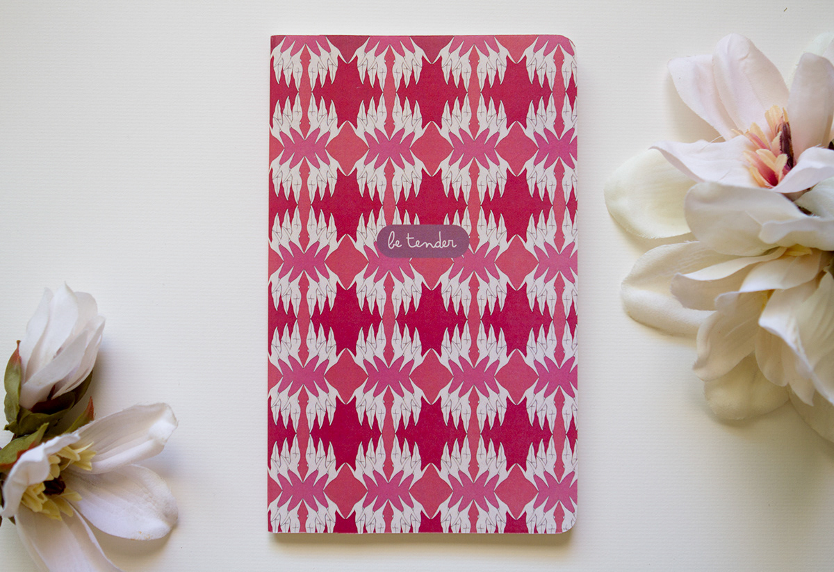 stationary girls pattern notebook sketchbook women nude floral pink journal Collection