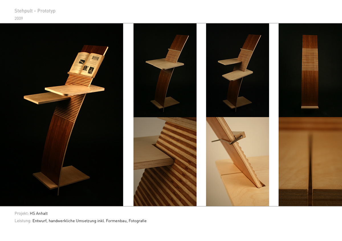 wood studies desk bookrest plywood toolless
