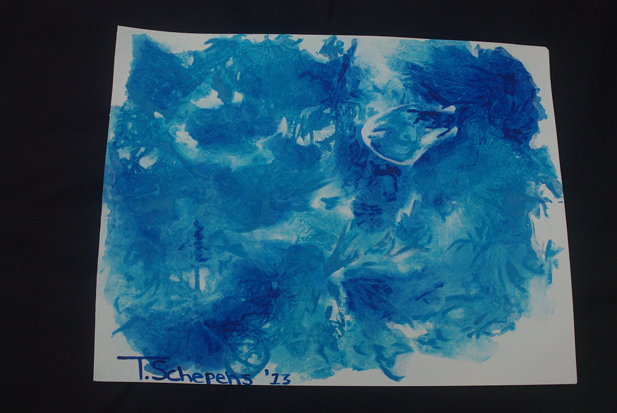 Liquid Acrylic blue abstract