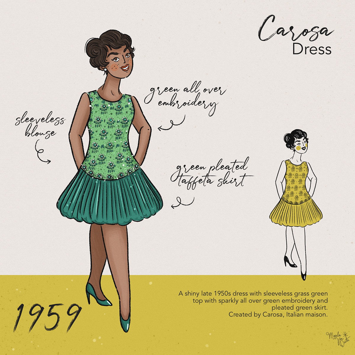 1950s Fashion  Italy Style Character design  Guide