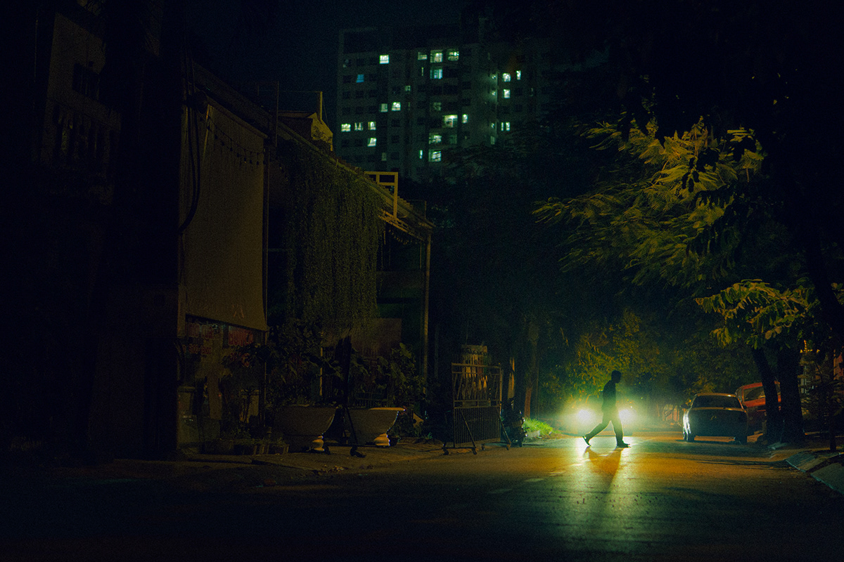 cinematic dark low light Moody night saigon Street visual