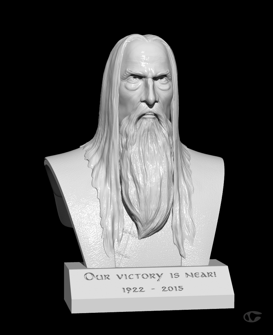 saruman christoper lee hobbit LOTR kont dooku Character Model 3D Zbrush myth white wizard CGI Sculpt