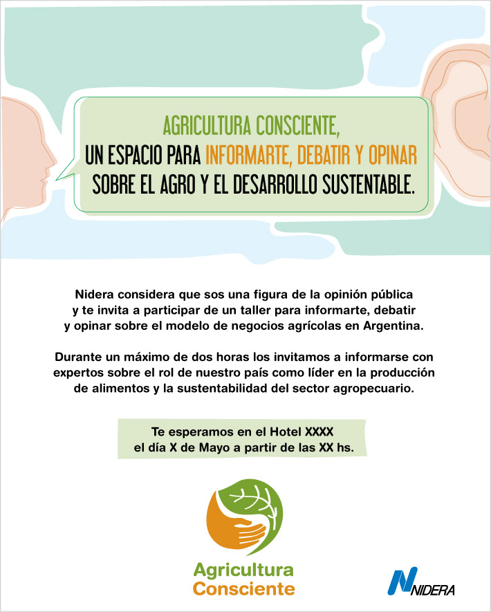 ilustracion arte avisos Semillas Nidera herbicidas agroquimicos campo mailing farm reporte de sustentabiliadd rsc