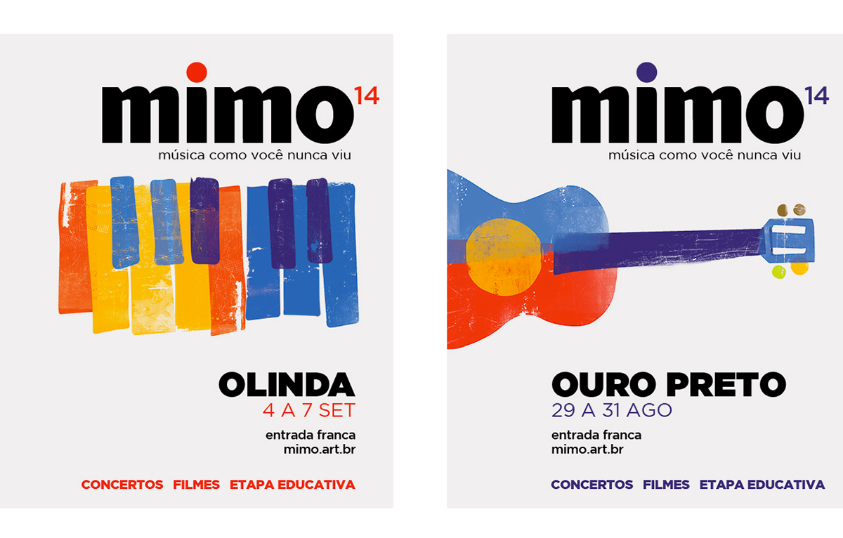 mimo Music Festival olinda Ouro Preto tiradentes Paraty instrumento guitar identity guideline colors Brazil party festival concert