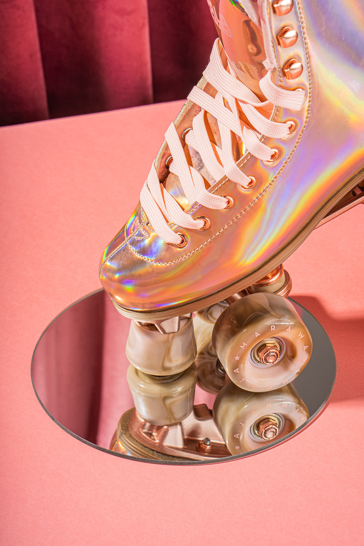 cyprus Marawa mirrors Photography  quad skates rollerskates Rose Gold Skating still life