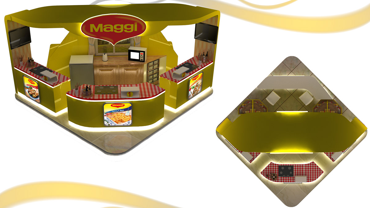 Maggi nestle Shima new booth Exhibition  design Stand Display