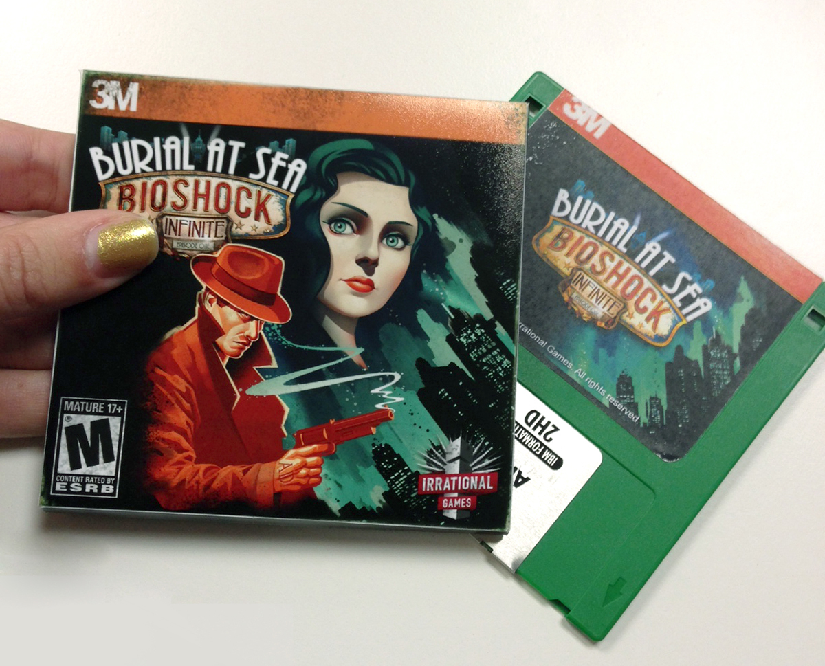 DLC BioShock burial at sea bioshock infinite irrational games 2k floppy disk video game funny vintage