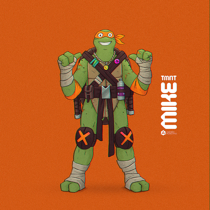 Character design Donatello Leonardo Michelangelo ninja raphael teenage mutant ninja TMNT Turtles 