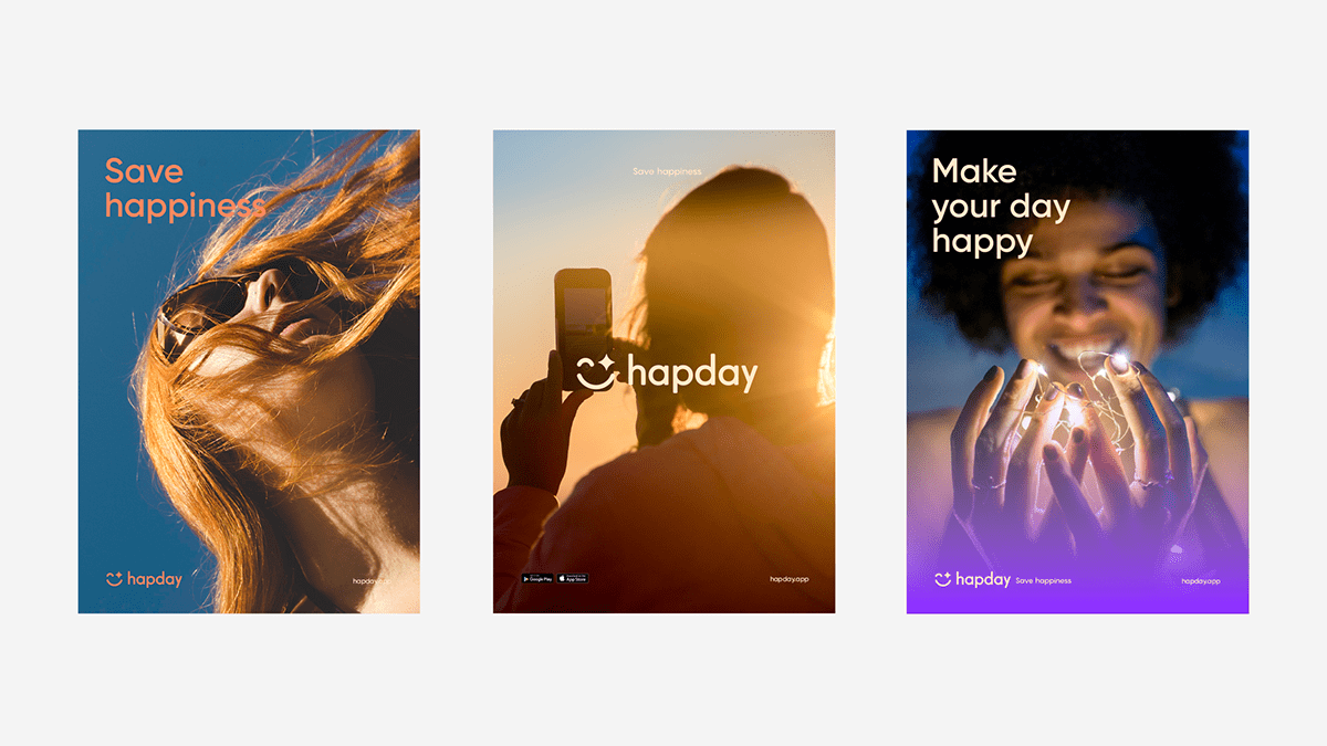 branding  identity app happy minimal app design brand identity graphic design  clean visual identity