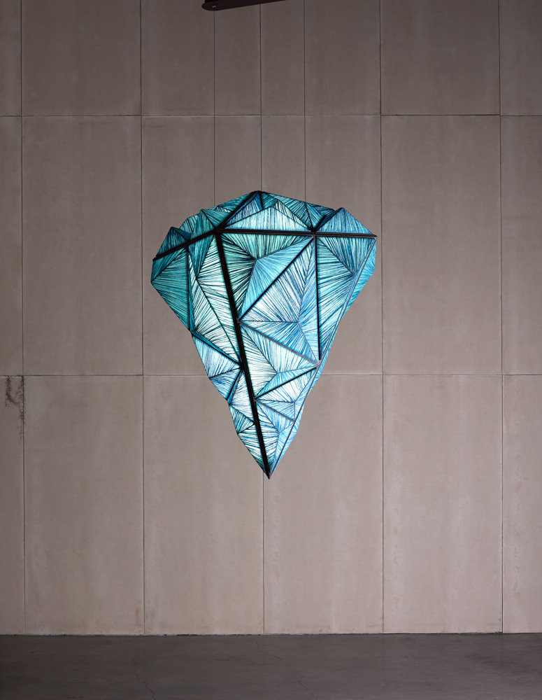diamond  pyramid pendant light lighting bespoke center piece