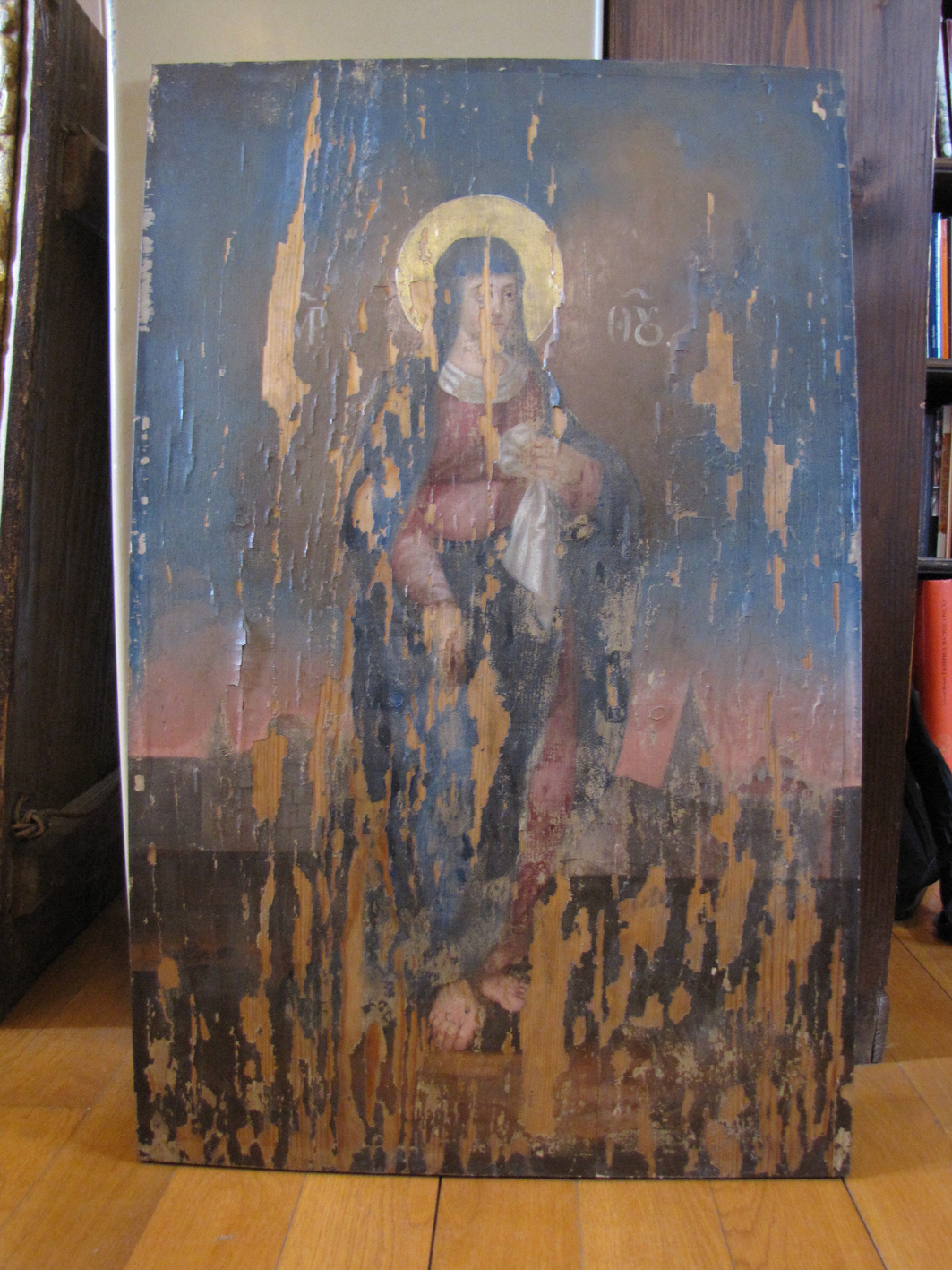 the painting is a part of a serb parochial furniture