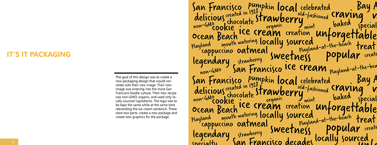 San Francisco State package design  It's It ice cream design and industry san francisco
