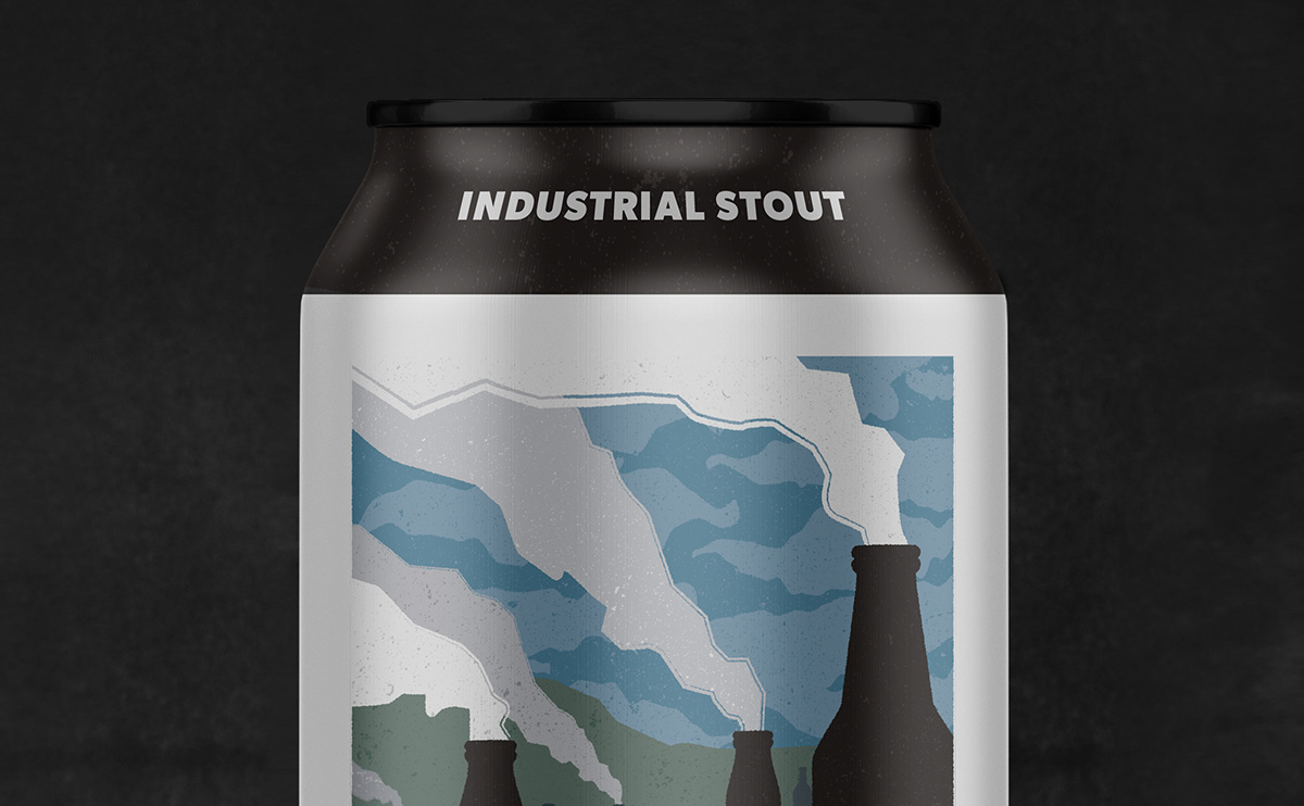 beer brand Label craft ILLUSTRATION  logo fuelling north can alcohol