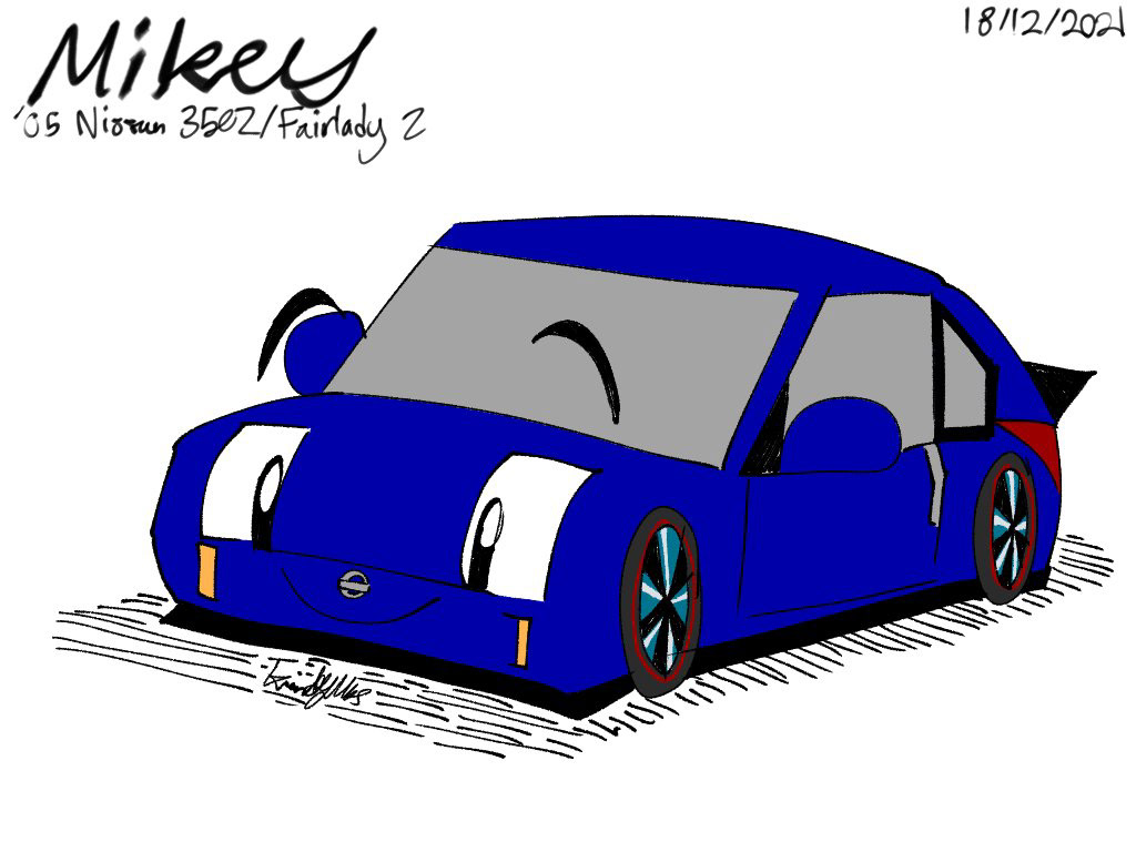 Mikey Knight is a blue Fairlady who loves drifting and racing with his friends.