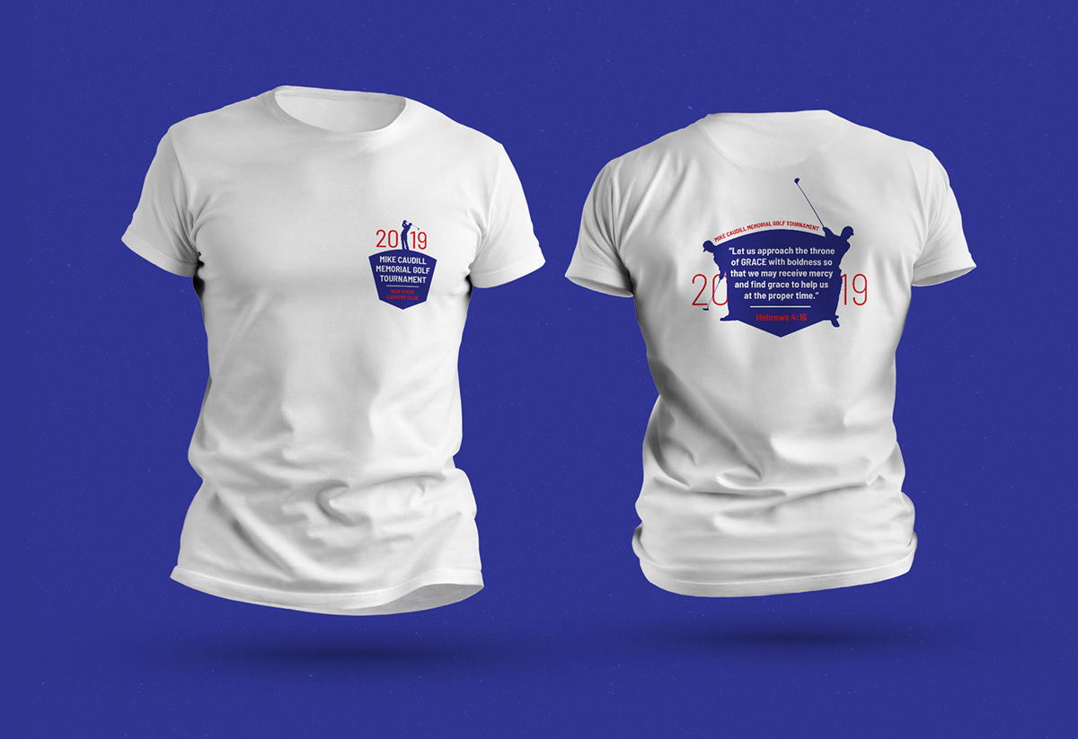 Memorial Golf Tournament t-shirt front and back.