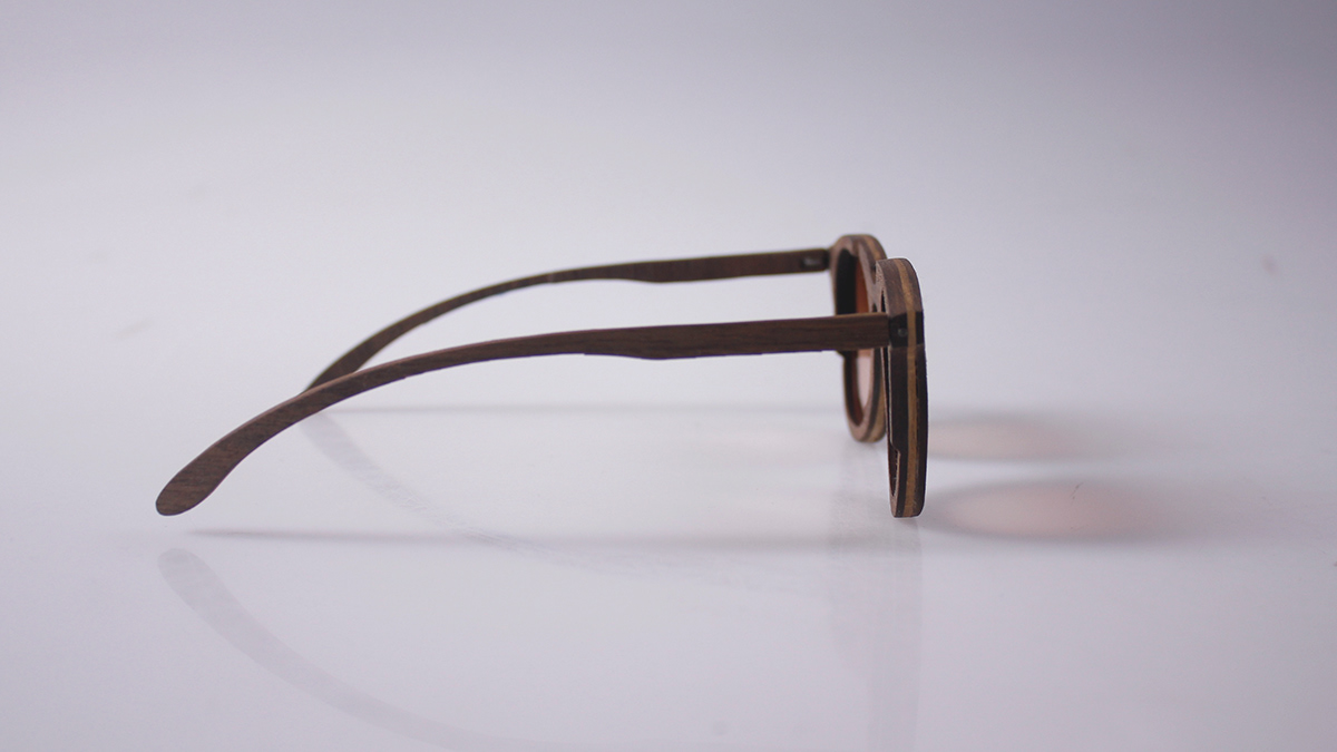 wood Sunglasses Obi Shades walnut birch risd craftsmanship manufacturing veneer Ply Wearable