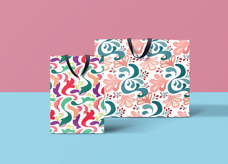 Adobe Portfolio Patterns floral patterns floral decoration paper goods gift wrap gift bags gift box flat vector