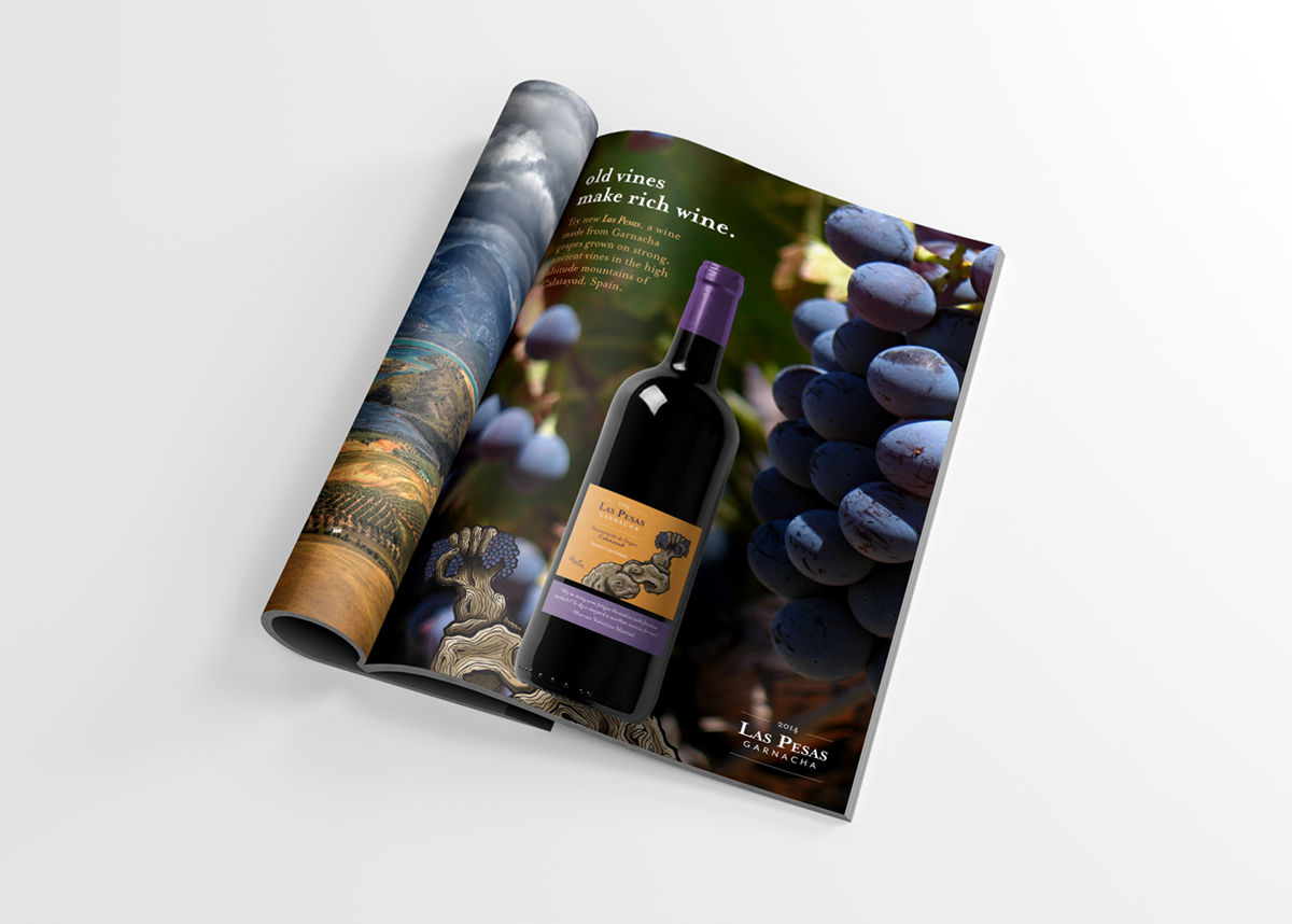 las pesas garnacha wine label wine brand Wine Packaging wine design illustration wine illustration label