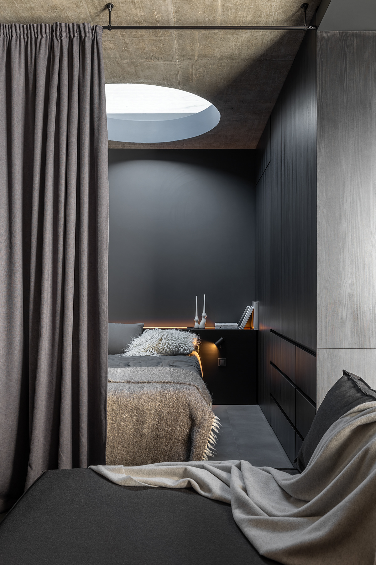 minimalistic design black interior TERRACE APARTMENT