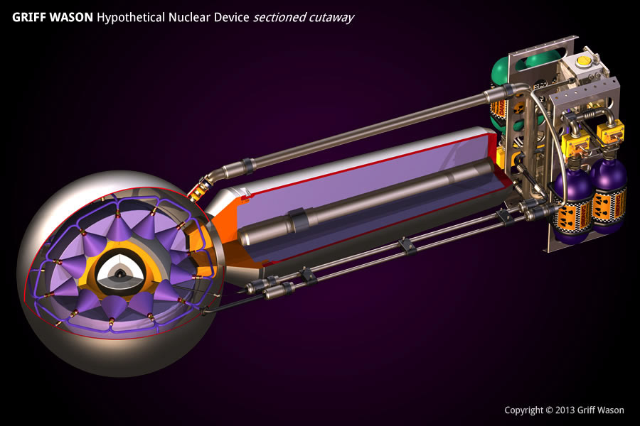 nuclear cutaway Ghosted phantom device magazine article