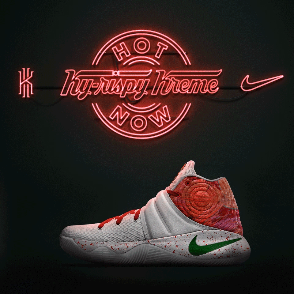 sports NBA Nike kyrie irving sneakers gif krispy kreme neon ight neon basketball