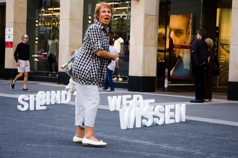 Typographie public place product germany