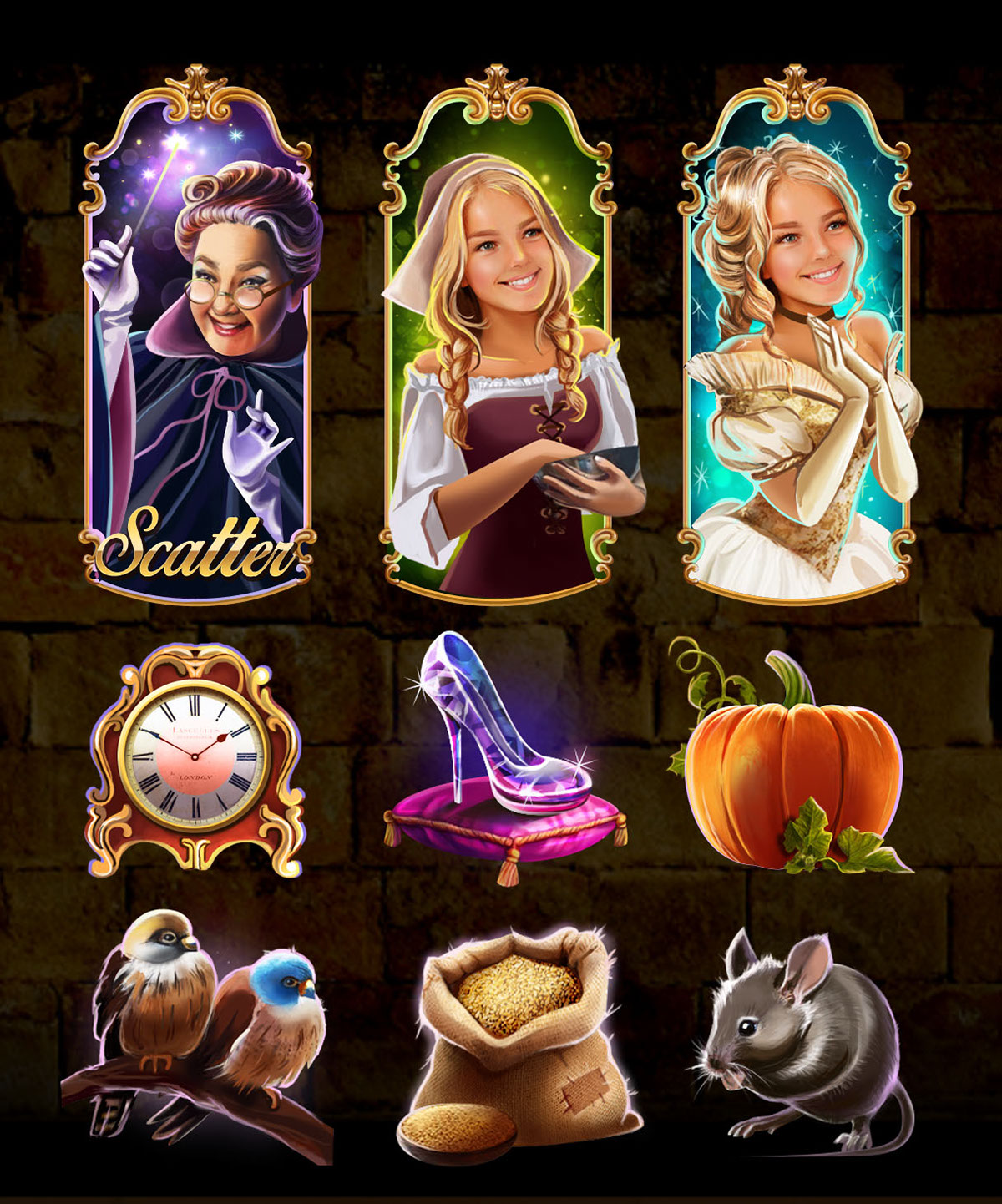 fairytale cinderella Glass Slipper Fairy Godmother slot game miracle