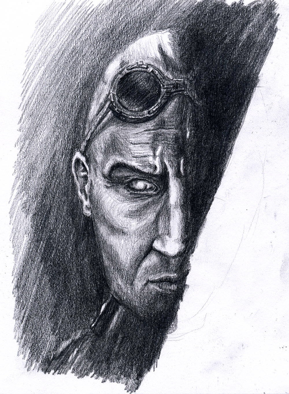 movie poster poster Riddick fan art challenge art hand-drawn