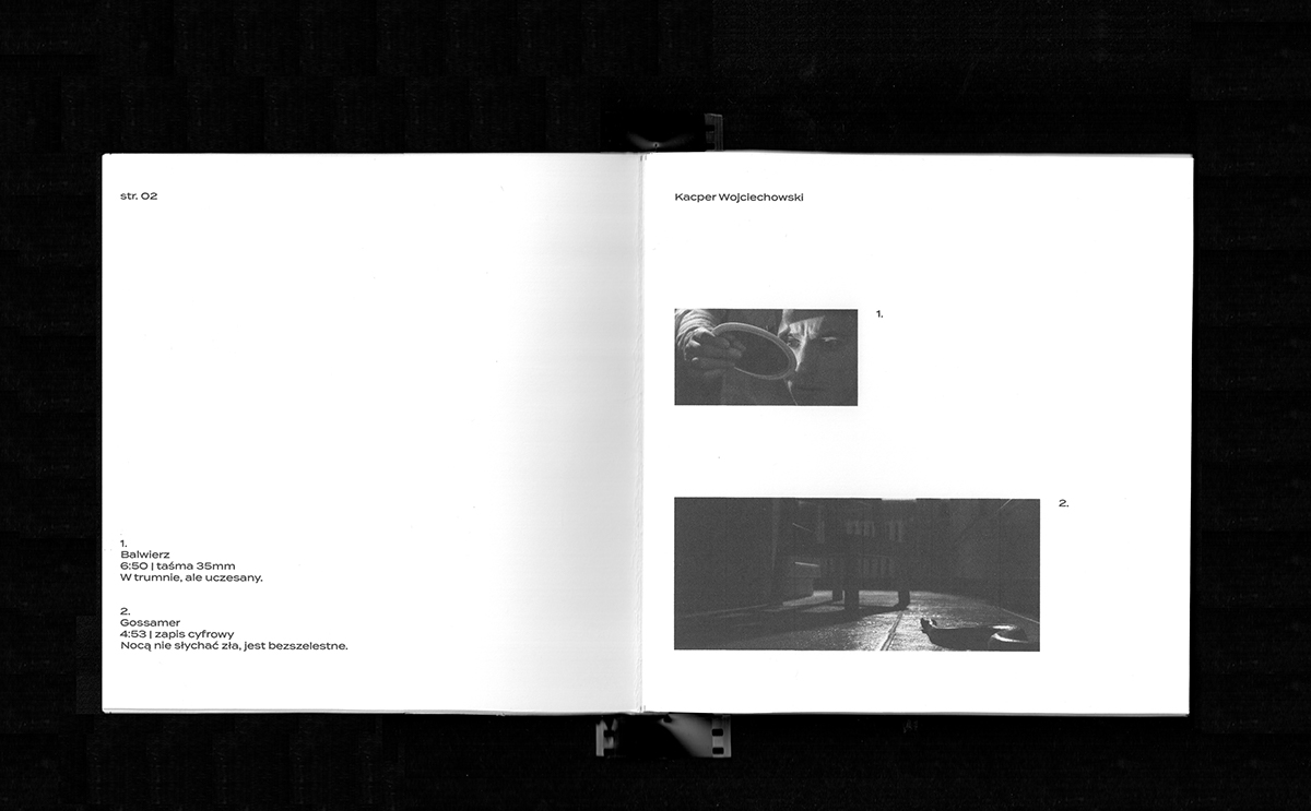 brochure binding grayscale scan graphic design  Film   minimal