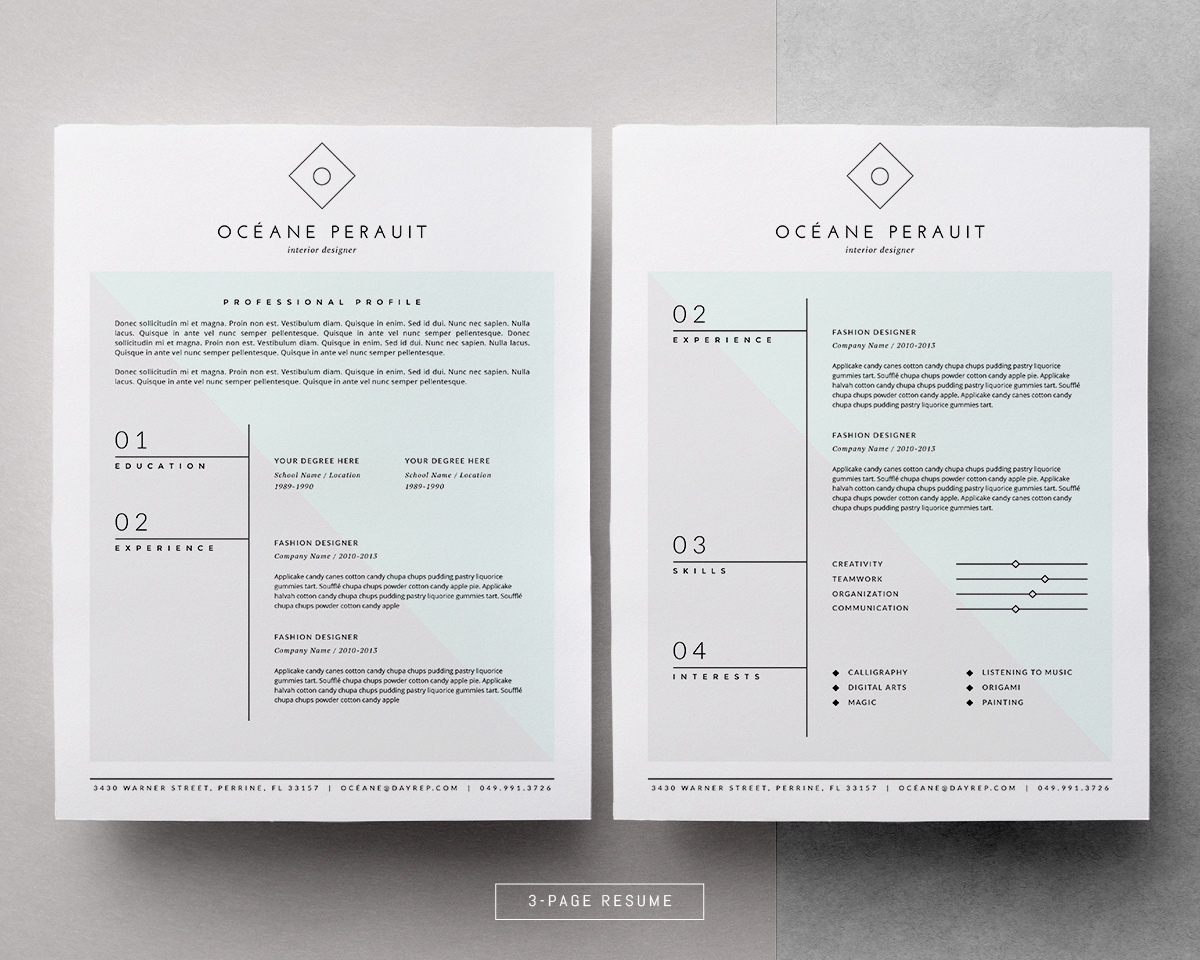 Resume CV resume design resume template branding  blogger portfolio typography   minimal feminine