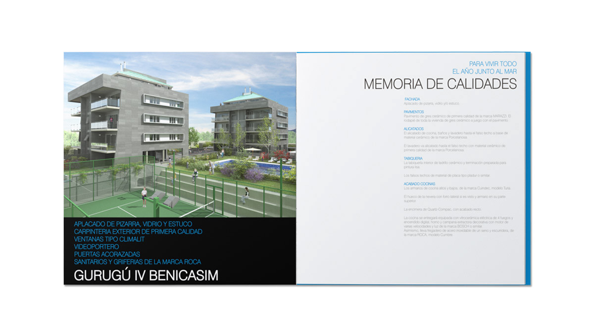 folleto brochure catalogo Catalogue infografia 3D arquitectura