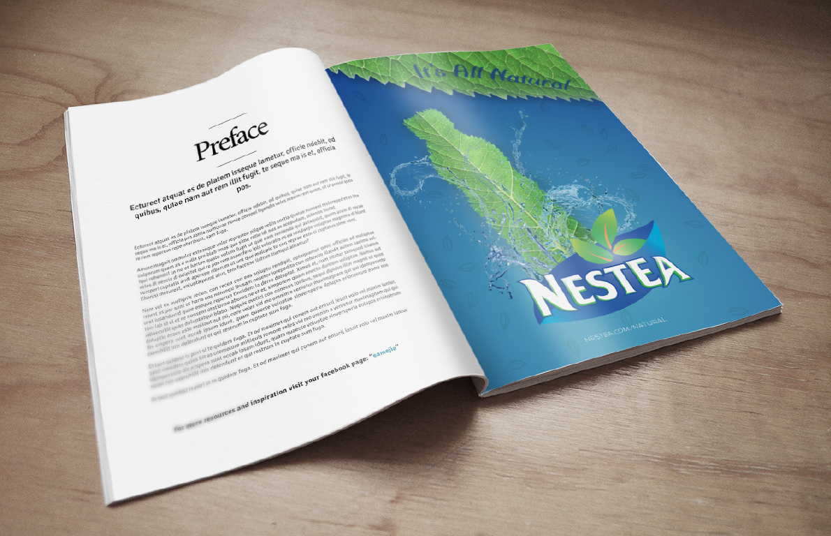 nestea magazine ad natural tea splash fresh leaf