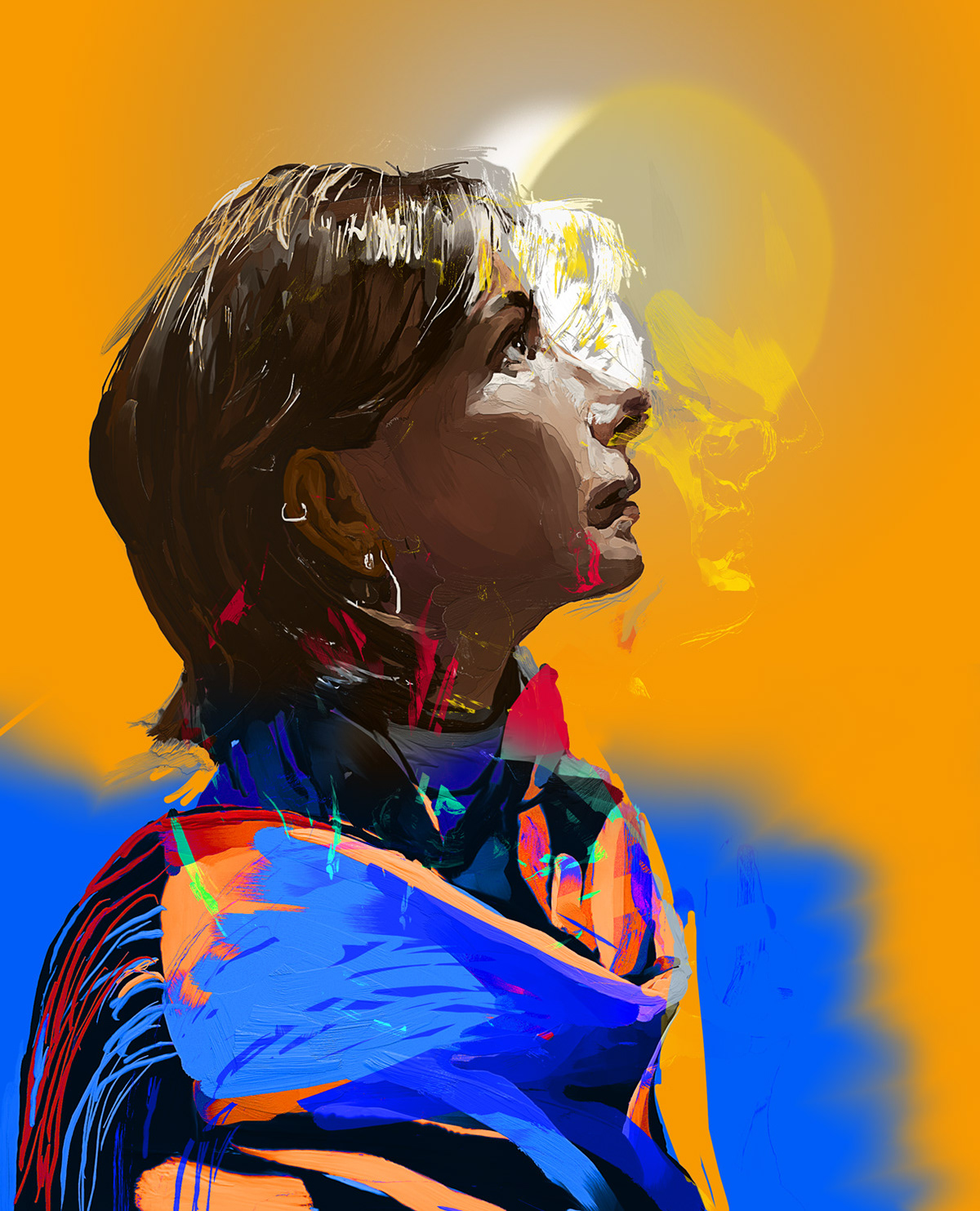 digital painting   adobe photoshop colorful abstract portraits portrait art kunst