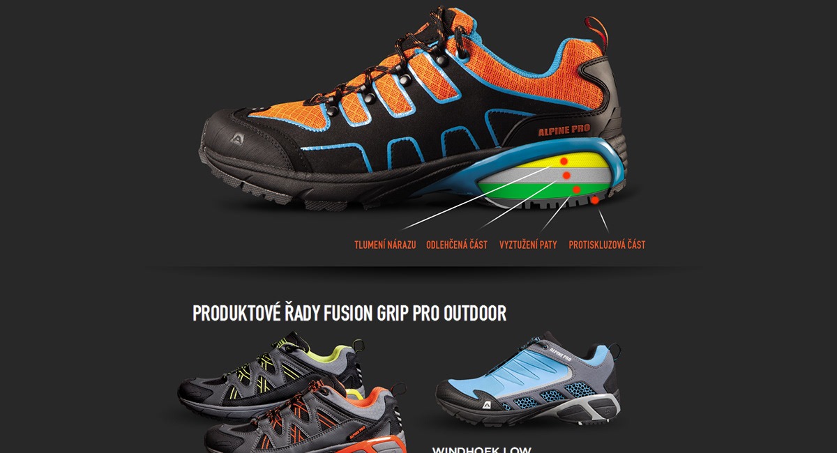 fusion grip alpine pro shoes technology vibram