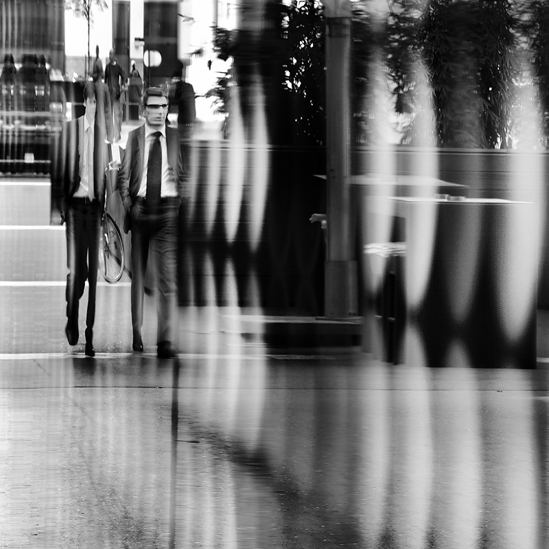 Street  modern alone black and white street photography figure art